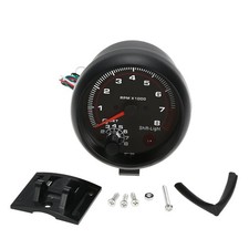 3.75" Car Universal Tachometer Gauge,Automotive Tachometer Kit White Inter Sh...