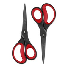 2 Pack 8" Titanium Non-Stick Scissors - Professional Comfort Grip, All-Purpose C