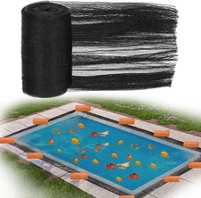 20 x 40 Feet Pool Leaf Net Cover - Rectangle Inground Swimming Pool Cover, Ke...