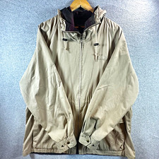 Brooks Brothers Mens XL Beige Hooded Full Zip...