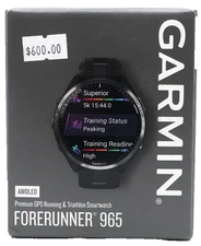 Garmin Forerunner 965 Colorful Amoled display Running Black Smartwatch NEW!