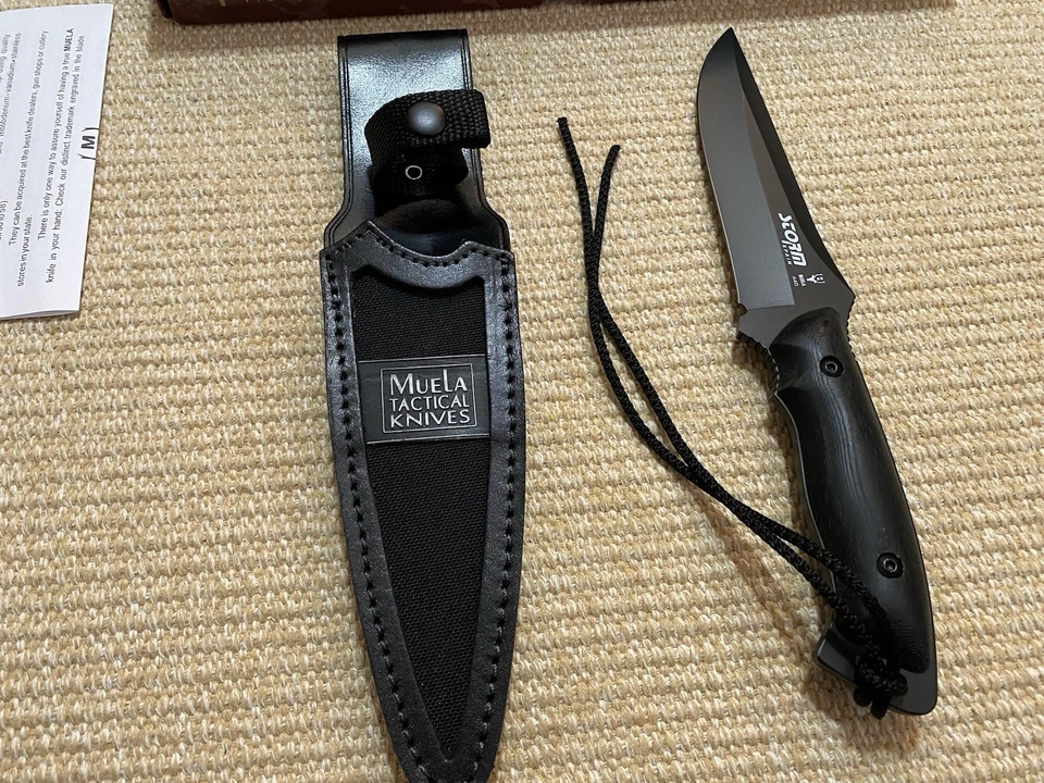 Cuchillos tácticos Muela Storm 440 cuchillo de hoja fija mango Micarta Foto 2 de 4