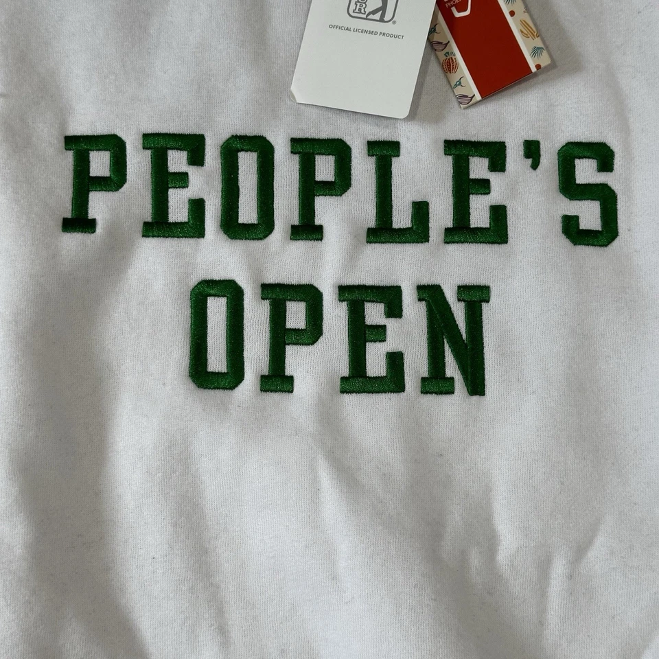 People's Open PGA барный стул гольф Crewneck толстовка белый S Phoenix тур логотип - Изображение 4 из 4