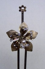 Vintage Japanese kanzashi geisha hair pin flower - NO US IMPORT FEES