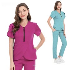 Wholesale Fashion Scrub Suits Hospital Uniform Set Hospital Surgical Gown Pocket