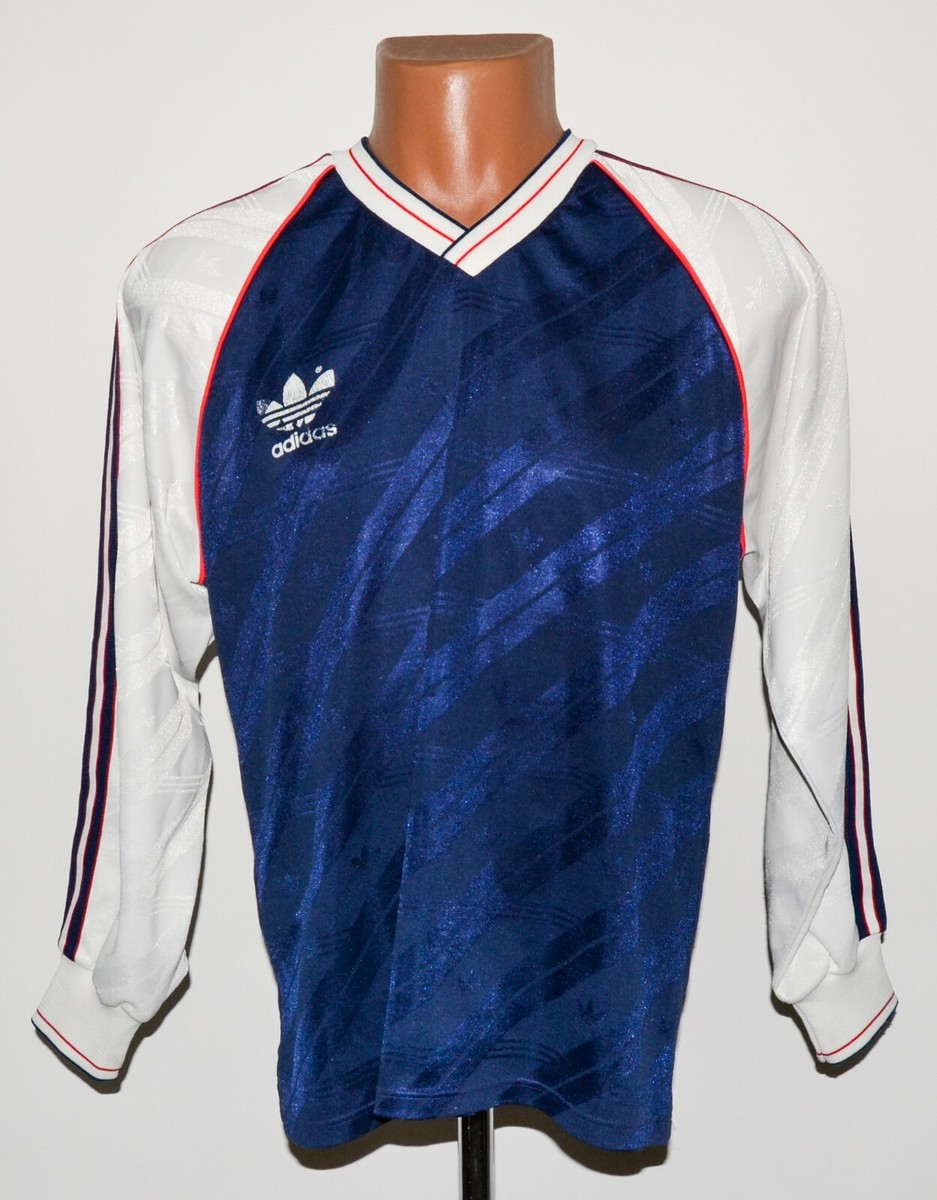 VINTAGE ADIDAS 1990/1992 FOOTBALL SHIRT SIZE L BLUE