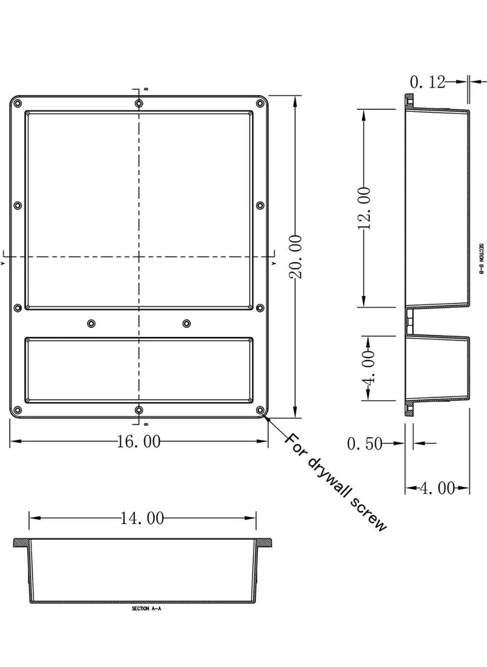 Органайзер для душа Suteck с двойной полкой 16x20 нишевый (без винтов) - Изображение 3 из 3
