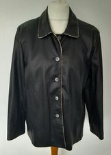 Elvi - Soft Real Leather Longer Length Jacket Black 18