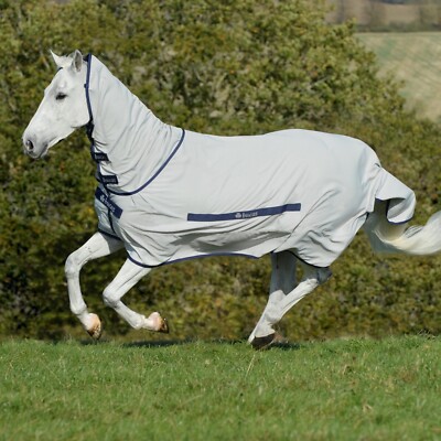 % Bucas Sweet Itch Rug Fliegendecke silver/blue UVP  149,00  %