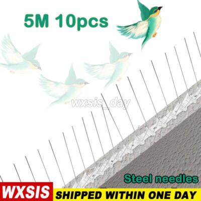 5M Bird Spikes for Pigeons Small Birds StainlessSteel Deterrent-Cover Fence Wall