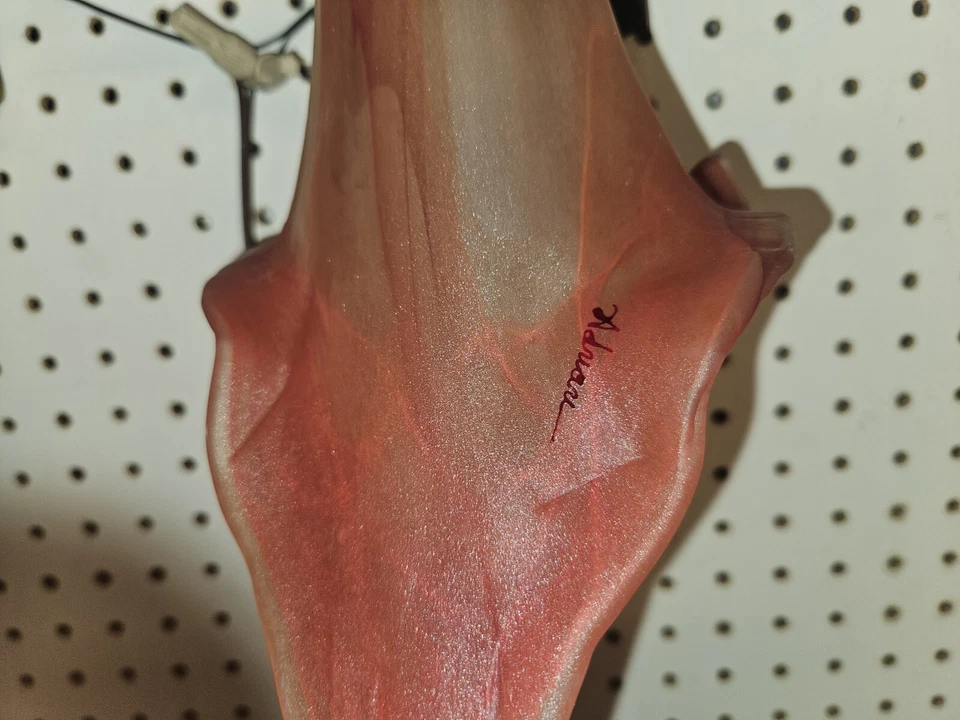 Aplique de vidrio soplado a mano Art Deco con hierro forjado firmado ADNAN Europa Post 1956 Foto 2 de 4