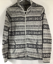 EDDIE BAUER Womens Full Zip Sweater Sweatshirt Jacket Medium Neutral