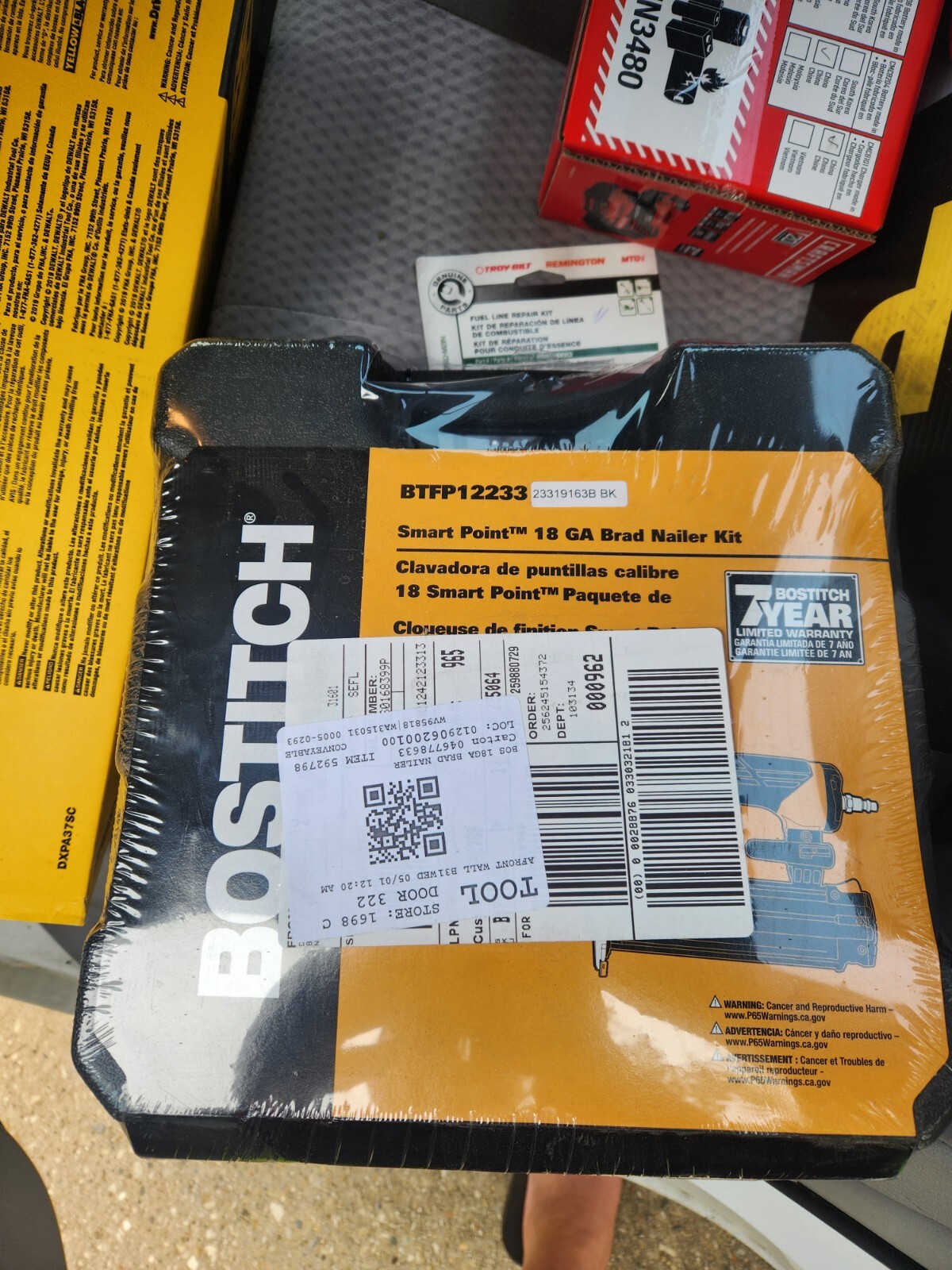 BOSTITCH Brad Nailer Kit, 18GA, Smart Point, Pneumatic (BTFP12233) eBay