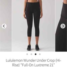 Lululemon wonder under cropped leggings