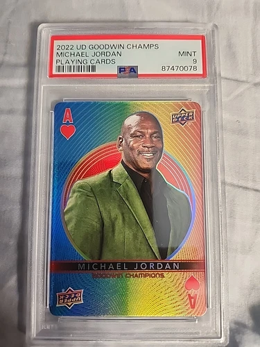 2022 Upper Deck Goodwin Champs Michael Jordan Playing Cards PSA 9