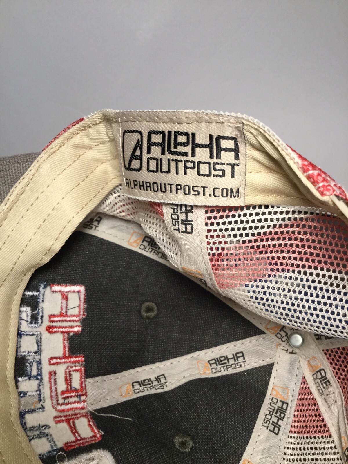 ALPHA OUTPOST Snap Back Baseball Cap Hat USA Mesh… - image 5