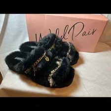 Wild Pair Paiyge Chain Slippers Black 5M