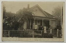 Women In Front Of House Posted From Gridley California CA RPPC Postcard