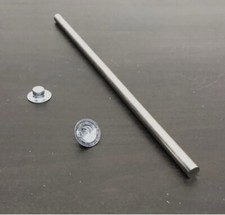 Tonka Axle 1/4  x 8  with Two Top Hat Push Nuts