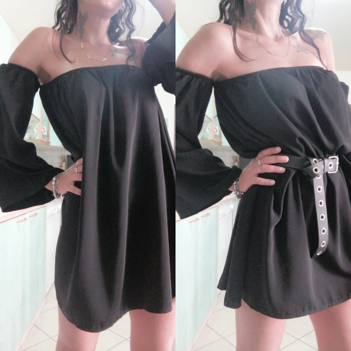 Vestito nero deals largo