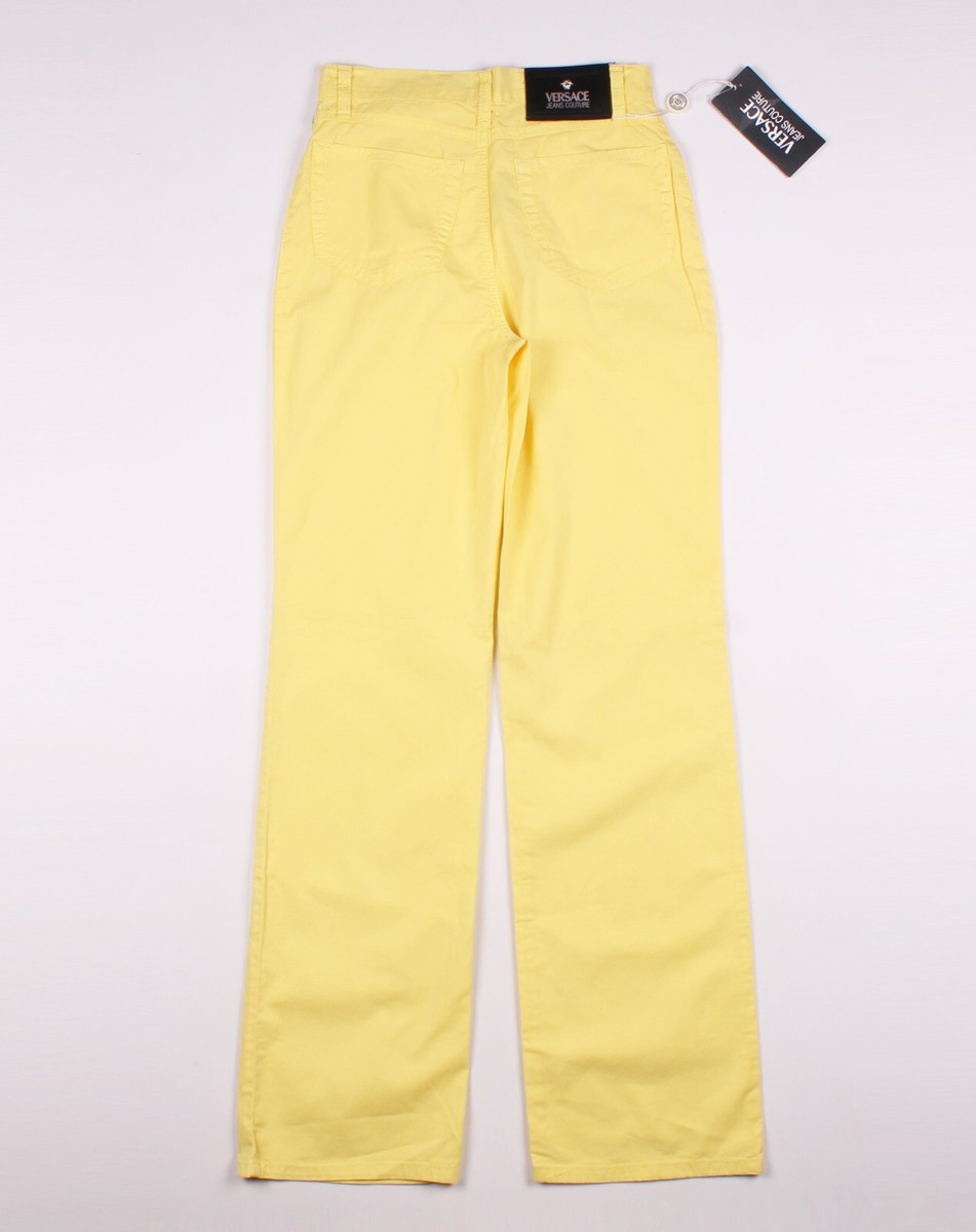 Vintage Versace Jeans Couture 90's High Waisted Yellow