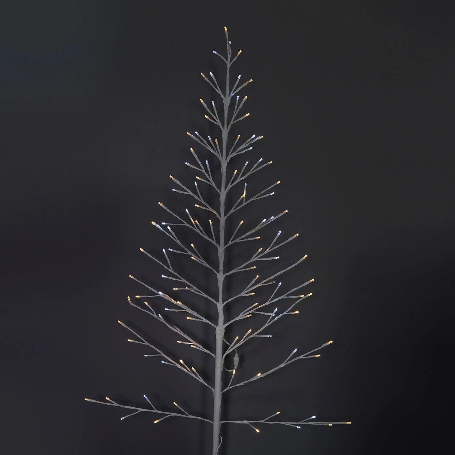 Festive Christmas Decorative Light Up Flat Twig Tree 1.5m Warm & Cool ...