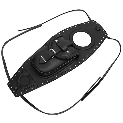Leather Fuel Gas Tank Center Pouch Bag Tank Pad Cover For Harley Sportster 883 - Picture 10 of 12