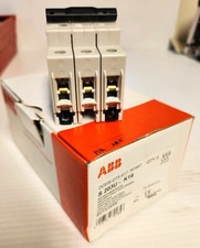ABB S 203U-K16 Circuit Breaker MCB 3P K 16A 240V (Lot of 3)
