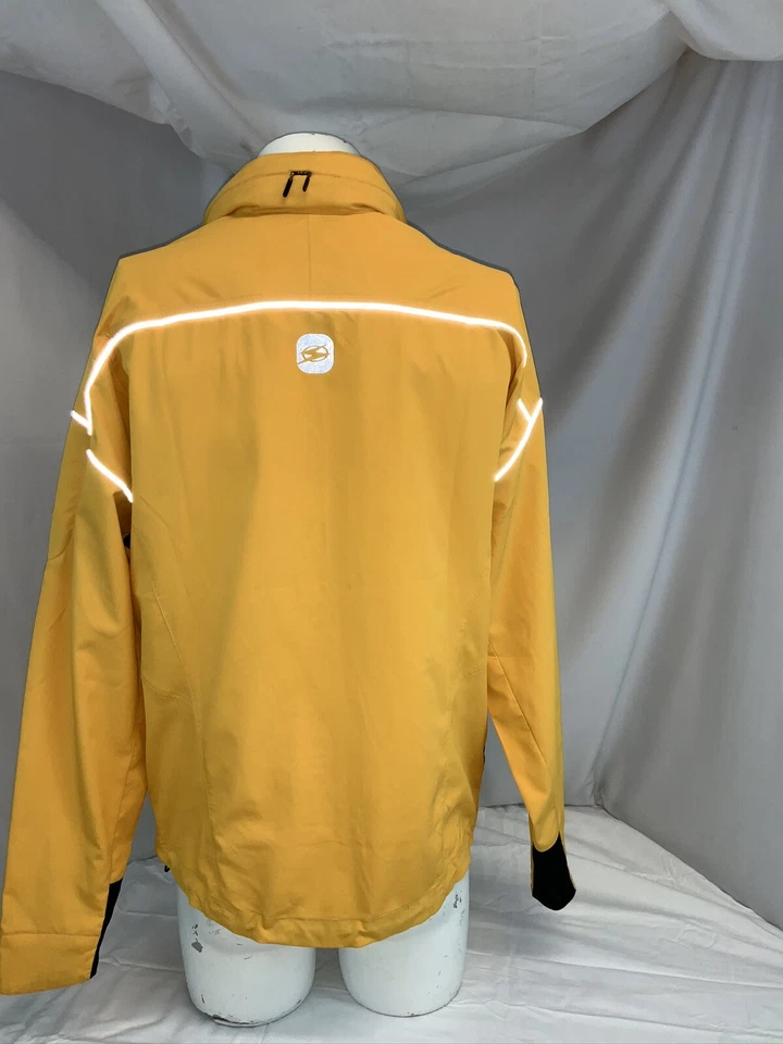 Sugoi 骑行连帽夹克 M 男式黄色聚拉链无缺陷 YGI RE1669 — 第 4/4 张图片