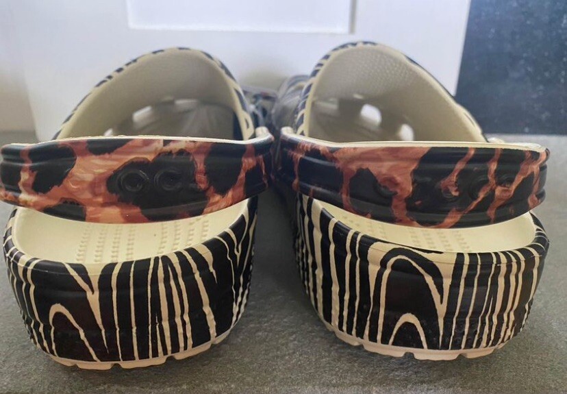 New Women's Size 7 Zebra Animal Remix Crocs Shoes | eBay