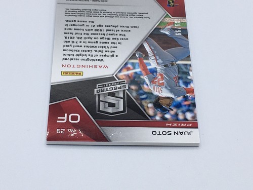 2019 Panini Spectra Prizm Neon Blue Donut Juan Soto /99. A1D - Picture 4 of 6
