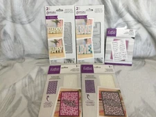 Lot of 5 Crafter's Companion Shaped Word Dies, Stencils and Stamps Set Bundle