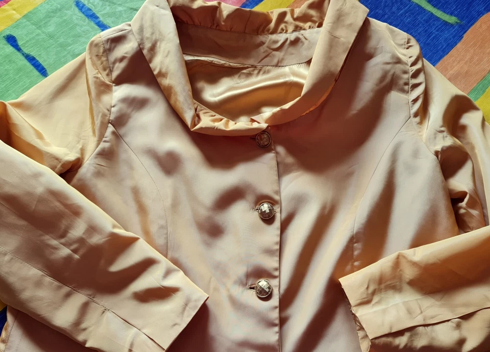 ALEMANIA-CHAQUETA BLAZER MUJER ESCADA AMARILLO SÓLIDO VINTAGE: EE. UU. 12/UE 40 Foto 4 de 4