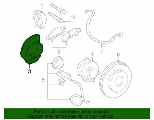 Подлинный щиток тормоза со стороны водителя для GM 1998-2005 Chevrolet GMC Oldsmobile 15704499 - Изображение 2 из 2