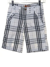 Lee Dungarees Boy Size 10 Shorts Grays White Plaid Relax Dress Style