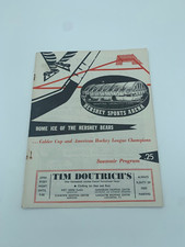 1959 Calder Cup Finals AHL Hockey Program Hershey Bears v Buffalo Bisons Game 4