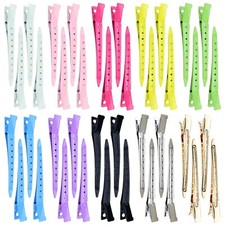 40 Pieces 9cm/3.5" Metal Hair Salon Alligator Hair Styling Clips with Holes D...