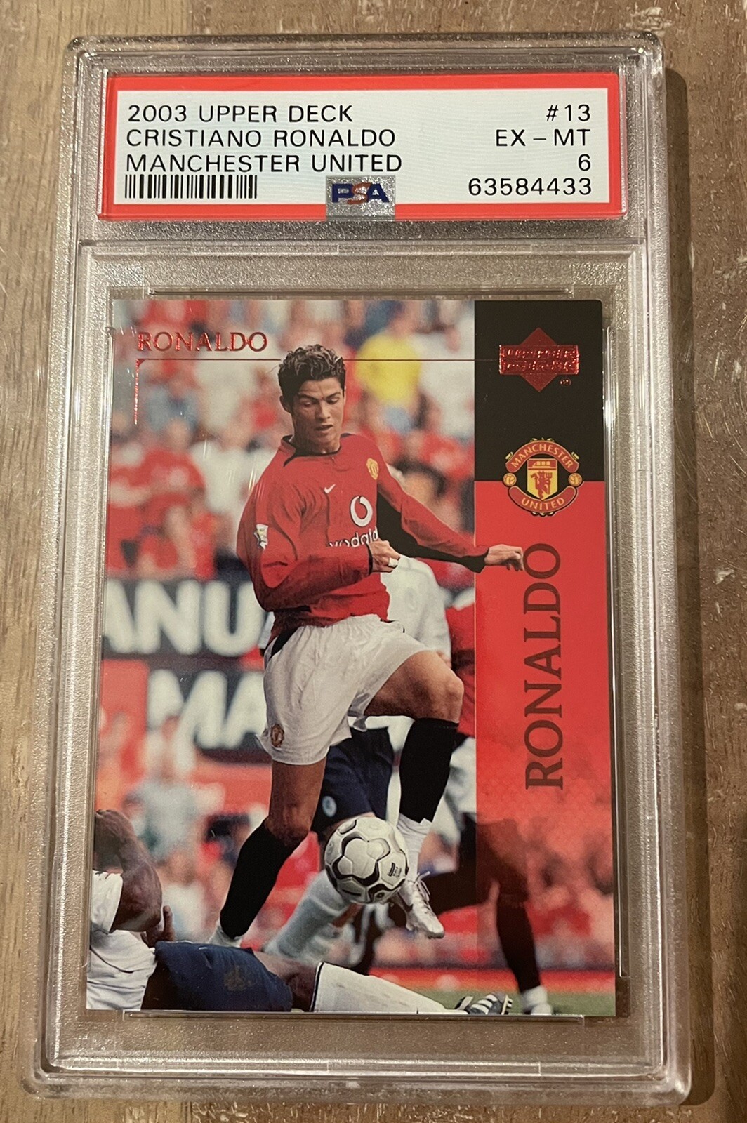 Upper Deck Cristiano Ronaldo Manchester United Rookie #13 PSA6