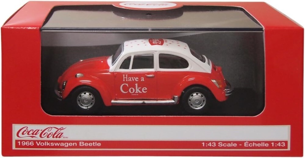 1966 VOLKSWAGEN Beetle Coca Cola Red 1/43 Diecast Car Model by