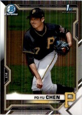 2021 Bowman Chrome Prospects Po-Yu Chen Pittsburgh Pirates #BCP-223