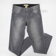 NEW Democracy Jeans Womens 6 Gray Skinny Distressed Stretch Ab Solution