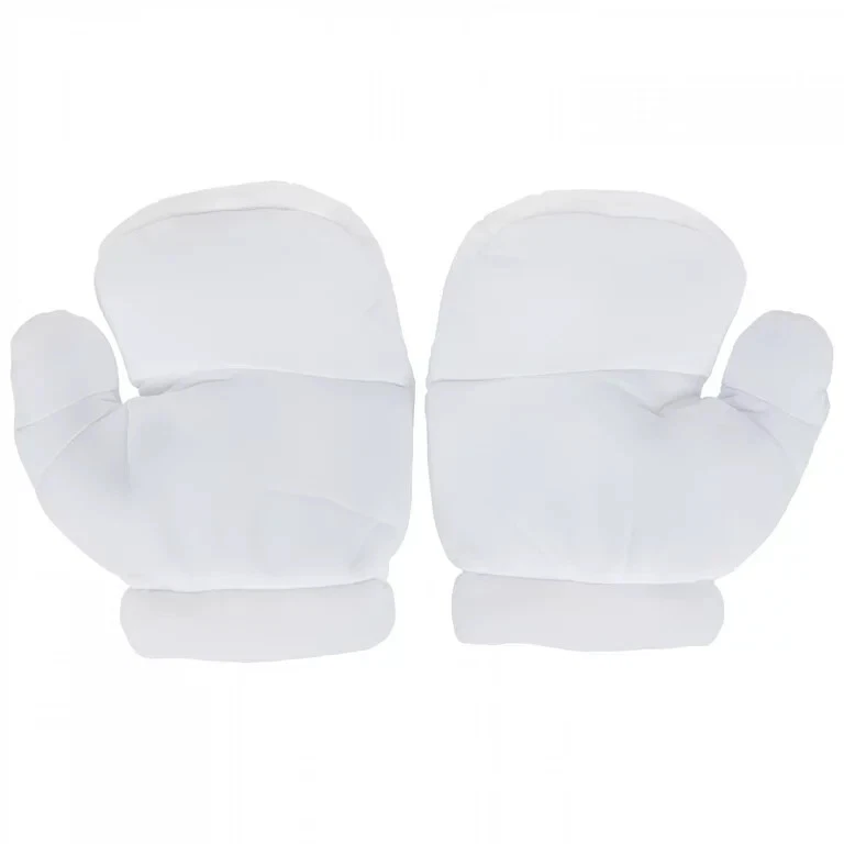 Sonic the Hedgehog Knuckles Cosplay Luvas de Pelúcia Branca 1 Par Sega Licenciado NOVO - Imagem 2 de 4