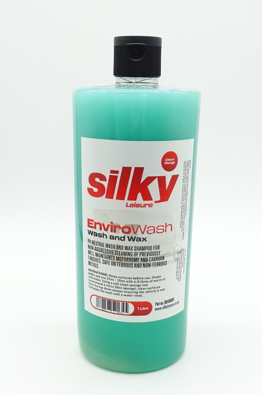 SILKY CARAVAN CLEANER ENVIROWASH 1 LITRE FOR CARAVANS & MOTORHOMES