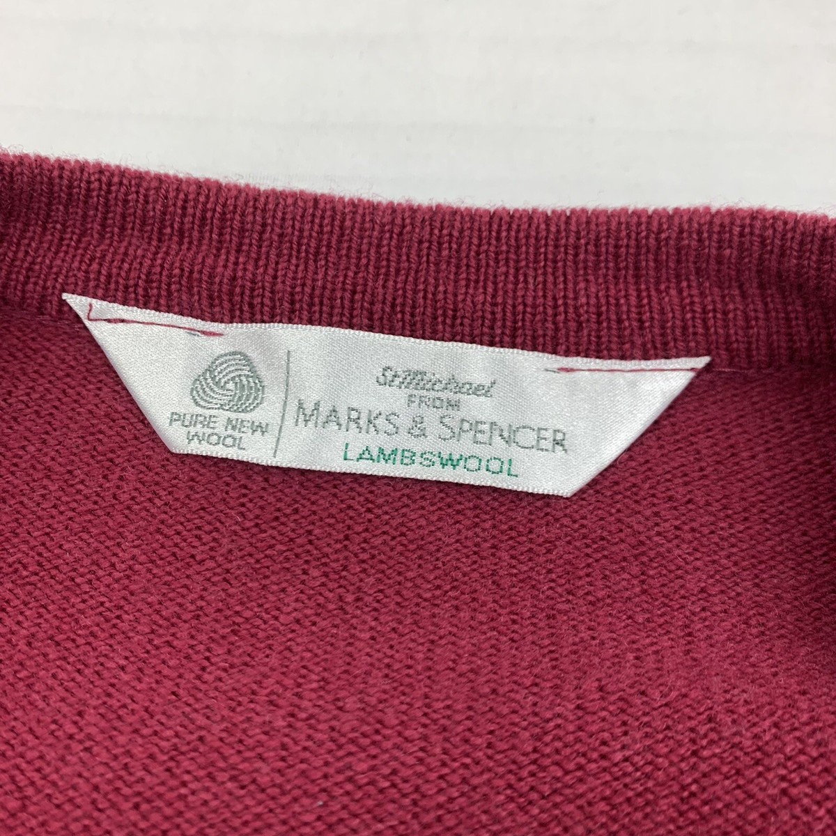 Vintage Marks & Spencer Wool Cardigan Womens 16 Large Red UK St 