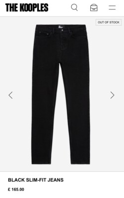 The Kooples Black Washed Slim-Fit  Jeans Gr. 33, NP 200 EUR NEU