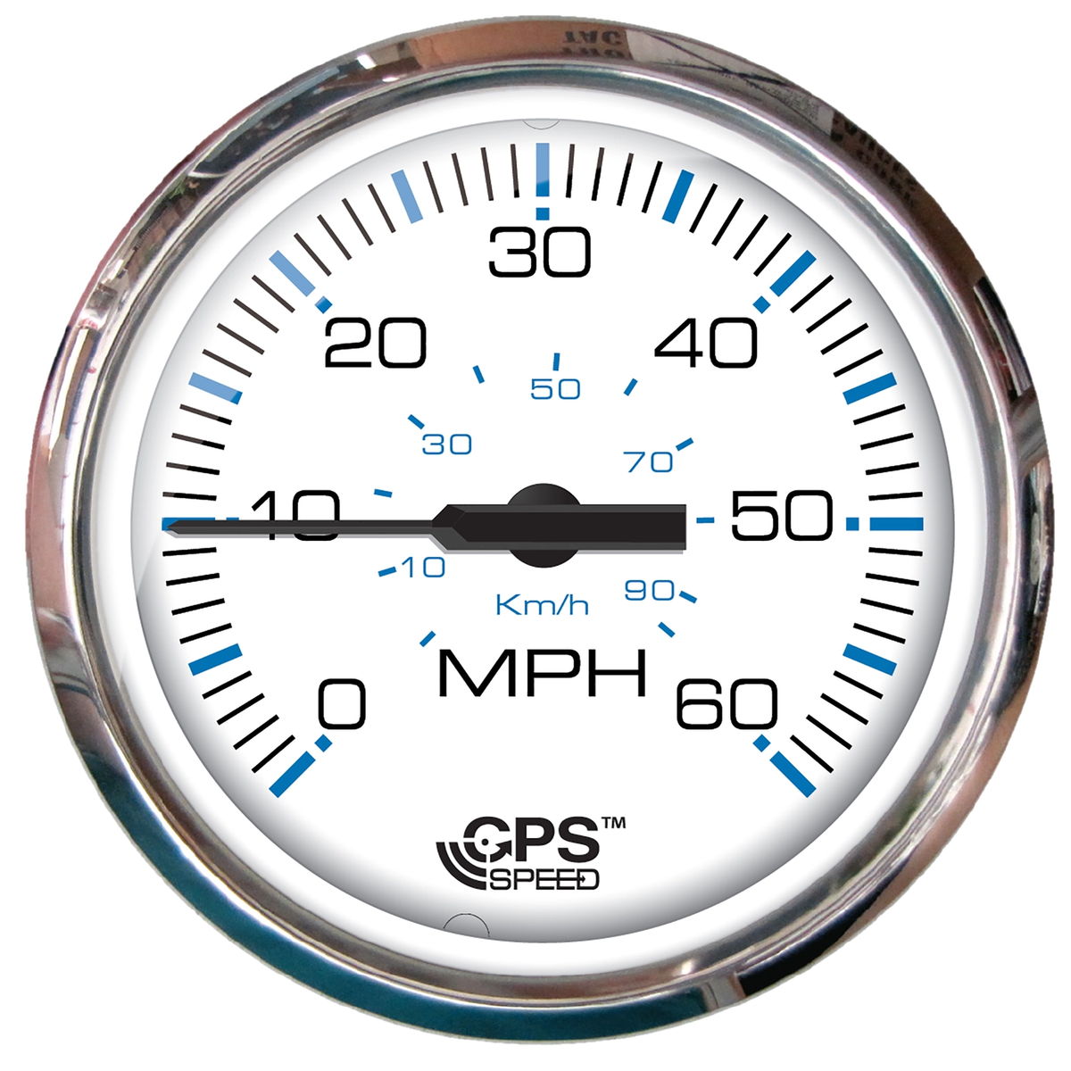 Faria Beede F33839 Chesapeake White SS 60 MPH GPS Speedometer