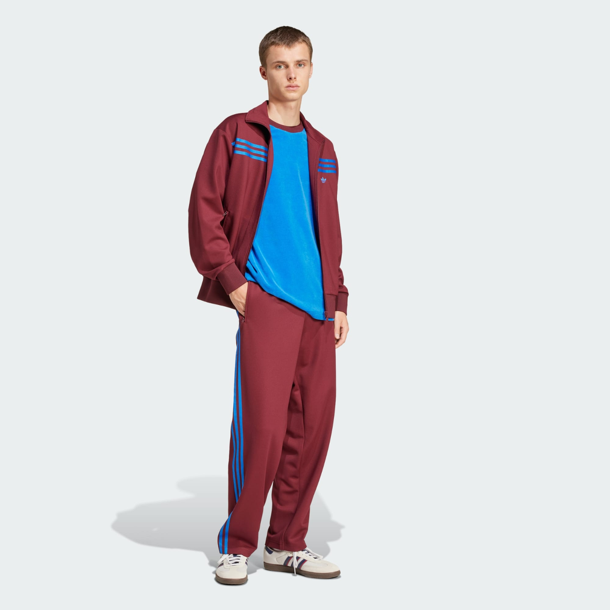 ZETT ネイビー レッド ジャケット adidas Originals 70s Track Top Shadow Red JN5963 Japan Size
