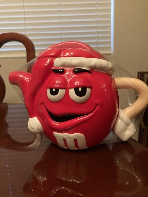 M&M Christmas Santa Teapot Red M&M M and M