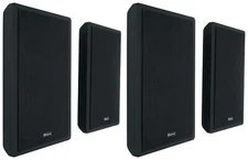 4 Rockville RockSlim Black Home Theater 5.25" 240w Easy Wall Mount Slim Speakers