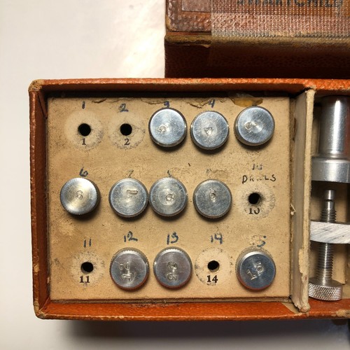 Vintage Watch Crown Reaming Outfit Watchmaker Tools Tap & Drill Set - Picture 2 of 7